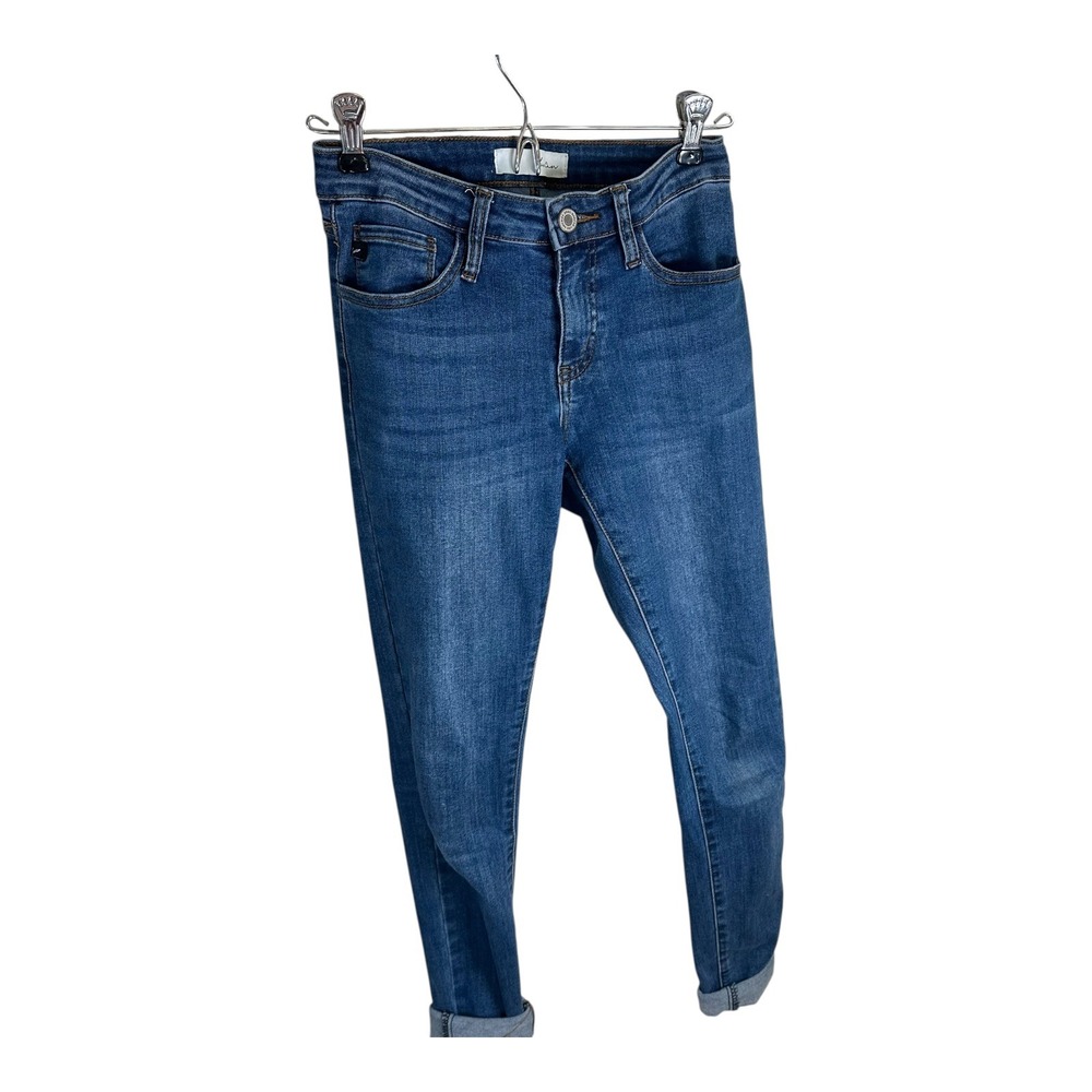 KANCAN‎ Women Denim Blue Jeans Cropped Cuffed Slim Fit Style KC11214M Size 0